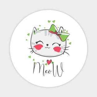 Cute cat drawing Magnet